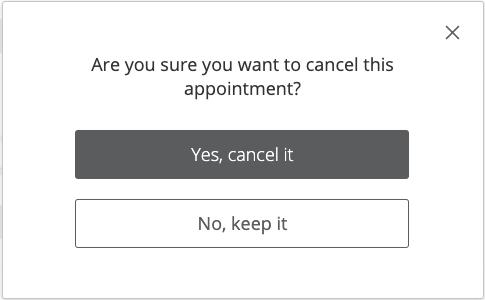 Are you sure you want to cancel